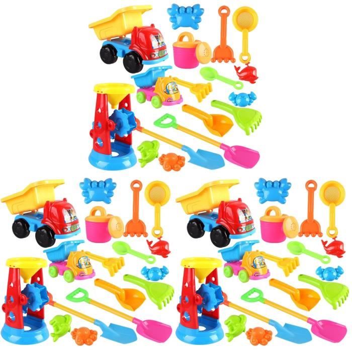 Kit De Plage Fulenyi - 6 Pièces Avec Moulin à Vent Sablier Pour Enfants - Jouets De Sable Colorés Et Sécuritaires