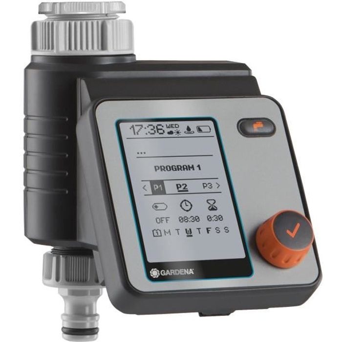 Programmateur d'arrosage Master GARDENA - 1892-20 - Ecran LCD - Pression max 12 bar - Résistant à l'