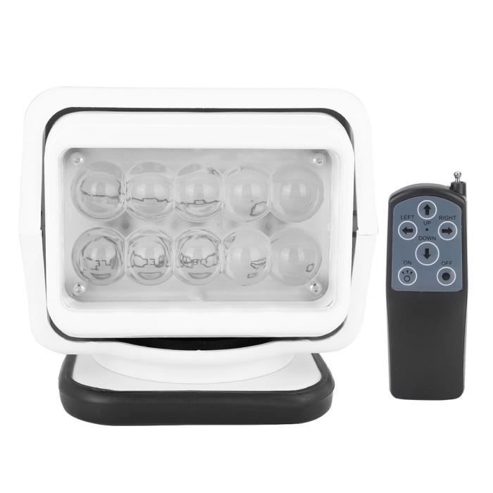 KIMISS Projecteur LED H3 50W Blanc Télécommandé - Étanche IP56 Magnétique - Lampe Travail Bateau Voiture Puissante 4000lm