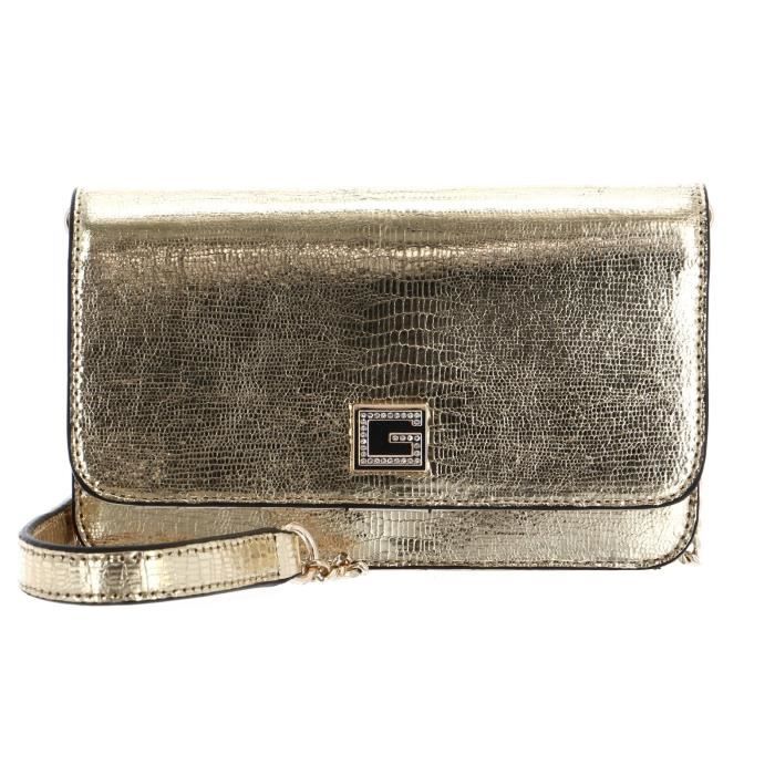 Guess online gold clutch