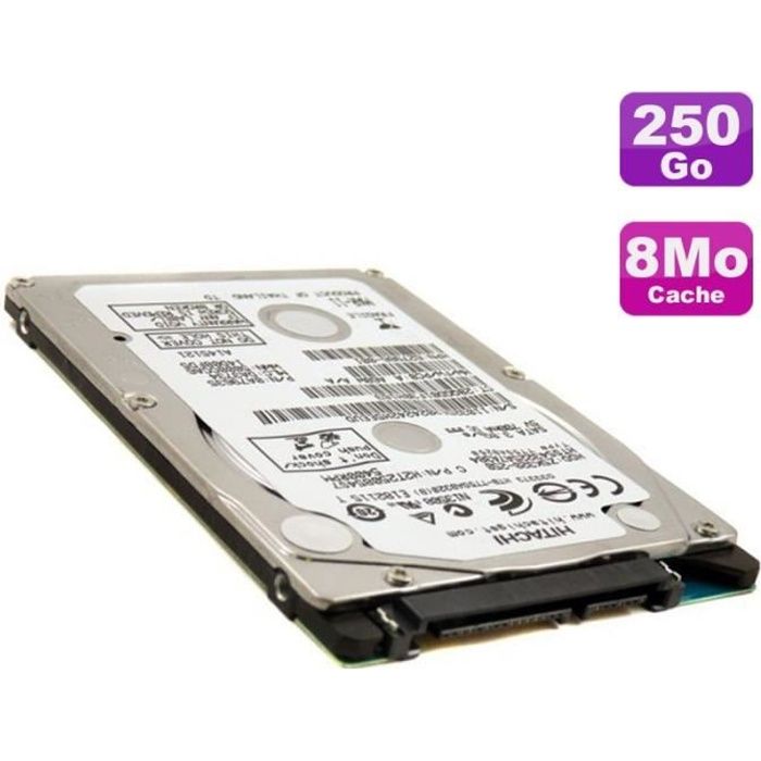 Disque Dur 250Go SATA 2.5 Hitachi HTS543225A7A384 Z5K320 0A78602 PC Portable 8Mo