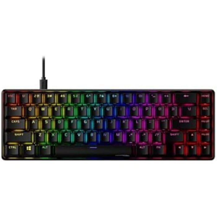 Clavier de Jeu Mécanique – HYPERX – Alloy Origins 65 – Ultra-Compact 65% – Interrupteur Aqua – Rétroéclairé RGB