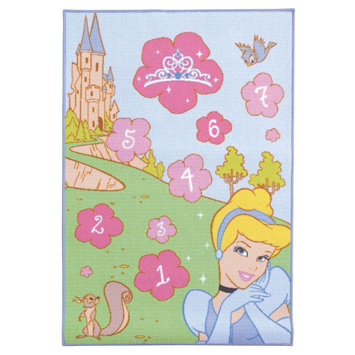 Tapis Ludique Disney Princesse Marelle 80x120cm - JEMINI - Qualité Polyamide - Lavable - Anti-glisse