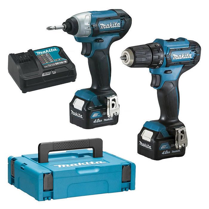 Ensemble de 2 machines Makita CLX224SMJ Perceuse Visseuse Visseuse à chocs 2 batteries 4 0Ah 1 chargeur - vue 6