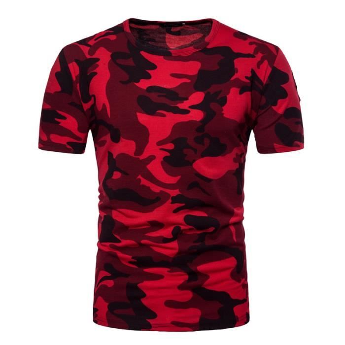 T-shirt Homme Cedar Wood State Rouge – Coton, Taille S, Col Rond, Sport, Très Bon état