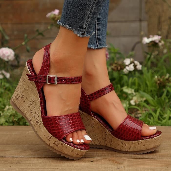 Chaussures compensées rouges online