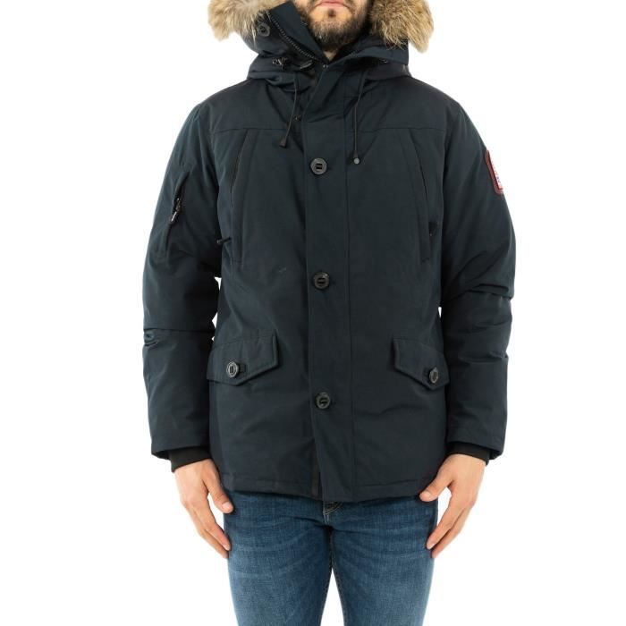Parka Helvetica ONTARIO MEN RACCOON EDITION Bleu Cdiscount Pret a Porter