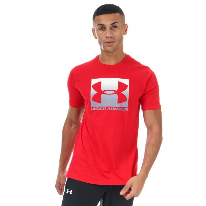 Tee-shirt Fitness Homme - Under Armour BOXED SPORTSTYLE - Manches courtes - Rouge