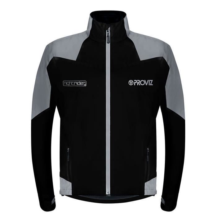 veste de cyclisme homme - proviz nightrider 2.0 - noir - imperméable - manches longues - respirant