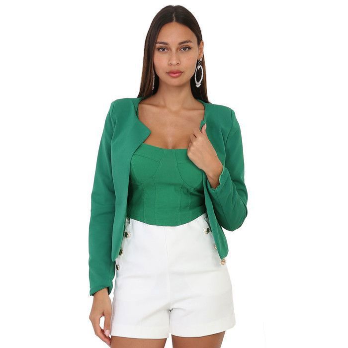 Veste courte verte outlet