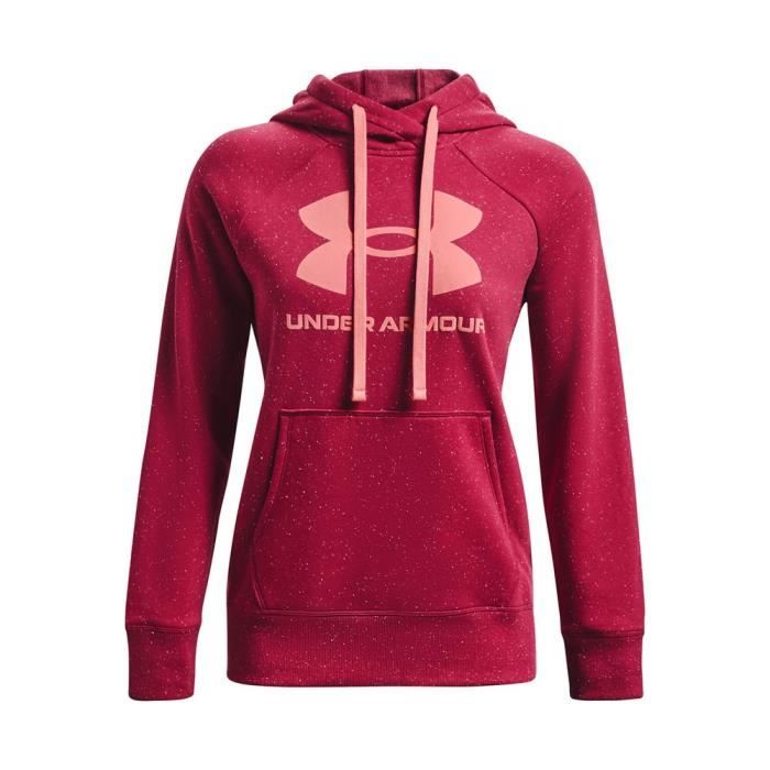 Sweat UNDER ARMOUR Rival Fleece Logo Hoodie Rouge Femme Adulte