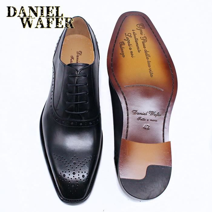 Chaussures De Luxe Pour Homme Style Oxfords Brogue Formel Noir