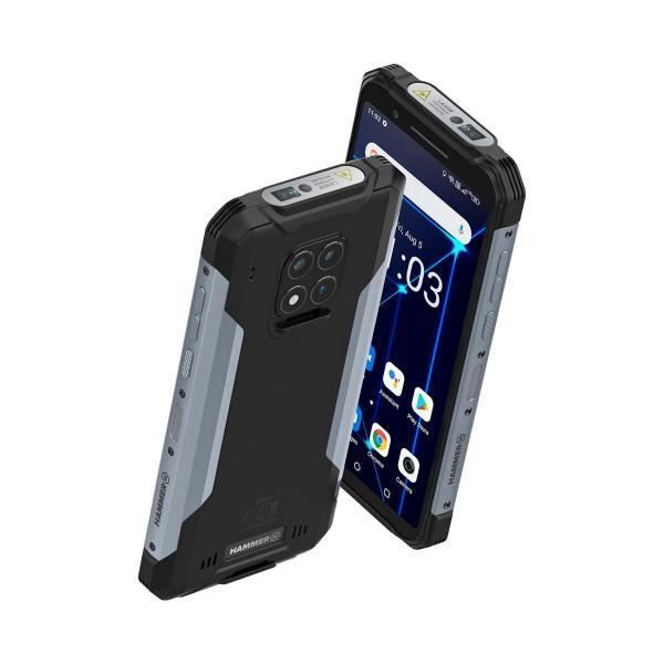 Smartphone robuste myPhone Hammer Construction noir avec écran 6 Full HD+ 1080 x 2160 pixels 6 Go de RAM + 128 Go et processeur