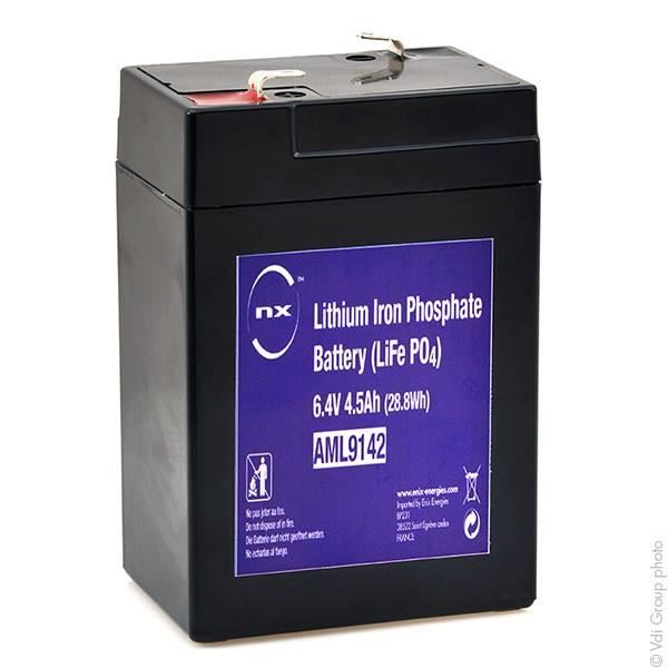 Batterie lithium fer phosphate UN38.3 6V 4.5Ah T1