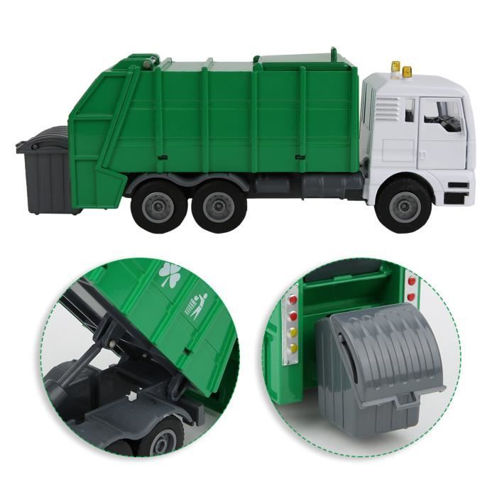 Siku 0811 Camion Poubelle – Benne Basculante, Porte Arrière Ouvrable, Carrosserie Métal, Pneus Caoutchouc, Jouet 8,7 Cm, Orange