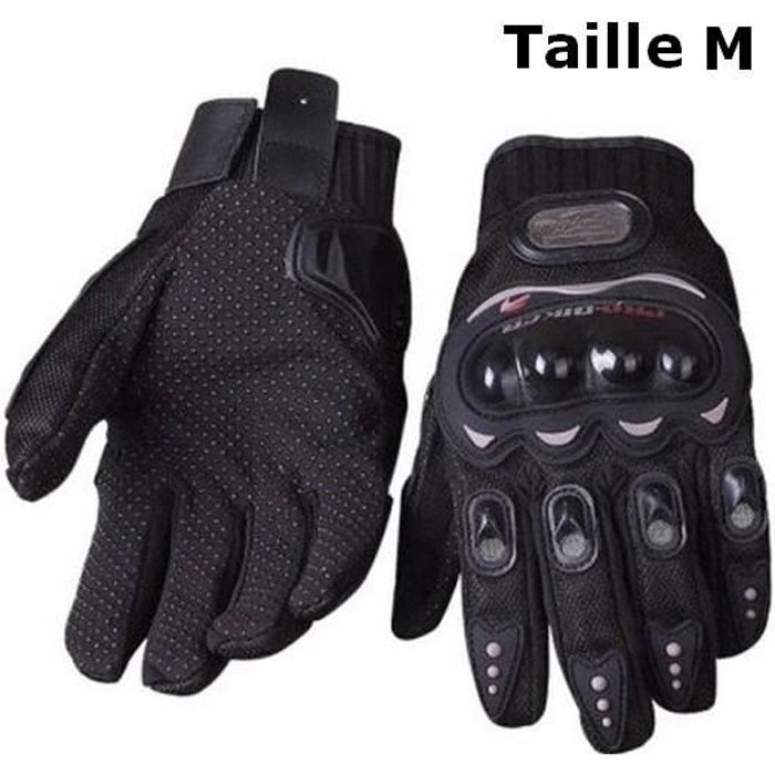 Paire de Gants Moto - Taille M 8,5 cm - Noir - Marque PRO-BIKER