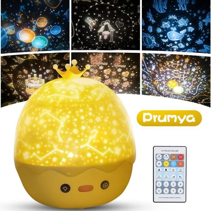 Lampe Projecteur LED PRUMYA - Veilleuse Etoile + Bluetooth - Rechargeable USB - Cadeau
