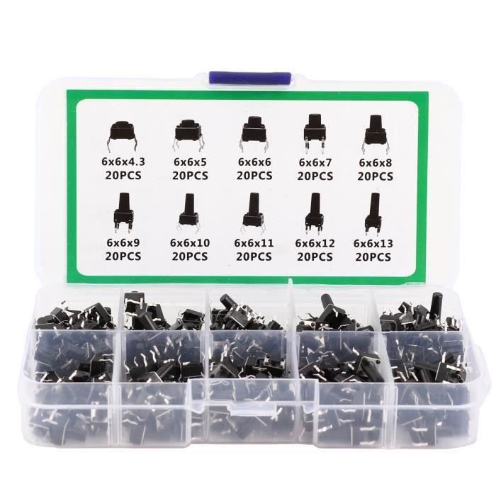 20 Pcs Interrupteur Tactile Silencieux Interrupteurs À Bouton-poussoir