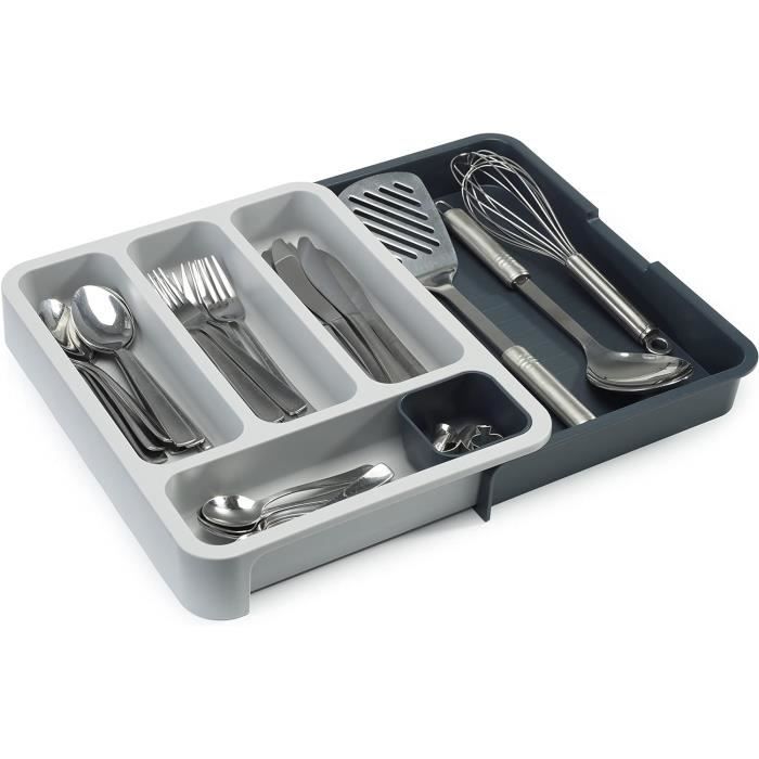 Tiroir à couverts extensible réglable pour ustensiles de cuisine[A527