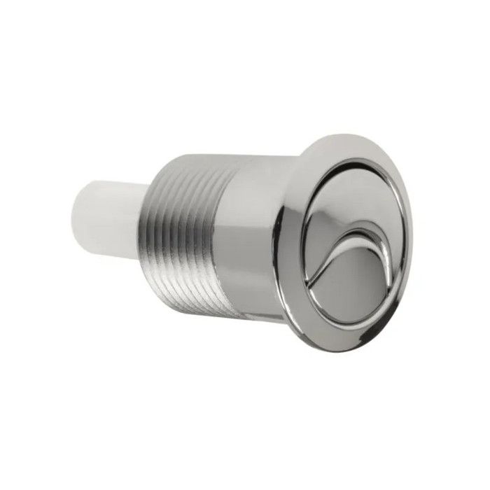 Bouton De Chasse D'eau Double Commande Chromé - Pour Réservoir Skipper 45 - Dimensions 85 X 48 Mm