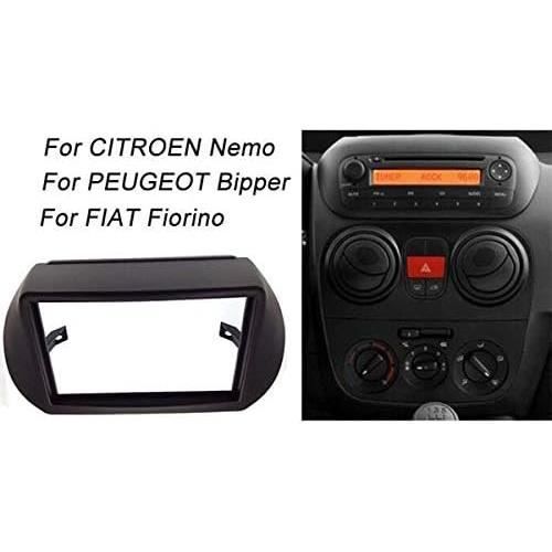 Sound way - Kit Montage Cadre de Radio Adaptateur autoradio 2 DIN Compatible avec Fiat Fiorno Qubo,Citroen Nemo,Peugeot Bipper