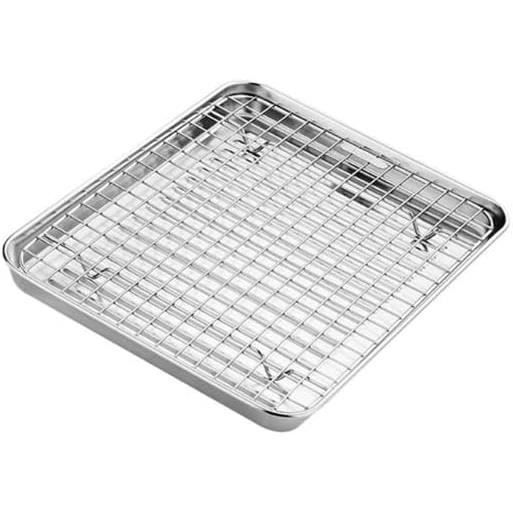 Support à Gâteau, Grille De Refroidissement Ronde, 2 Pièces, Grille à Gâteau, Grille De Refroidissement En Acier Inoxydable, Pour Refroidir, Cuire, Cuire à La Vapeur, Four, Métal Argenté, 19 Cm