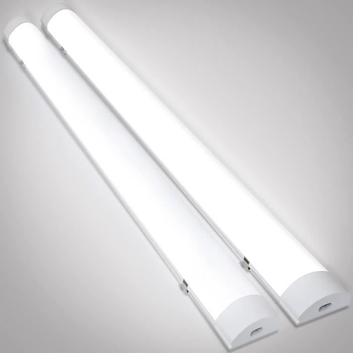 Sonnewelt 4X Neon LED 150 CM 48W Reglette LED Garage 4000K Blanc Neutre Eclairage LED Plafond,IP65 Imperméable Néon Led Plafonnier Connectable pour Garage Ateliers Bureau Parking Salle de bain