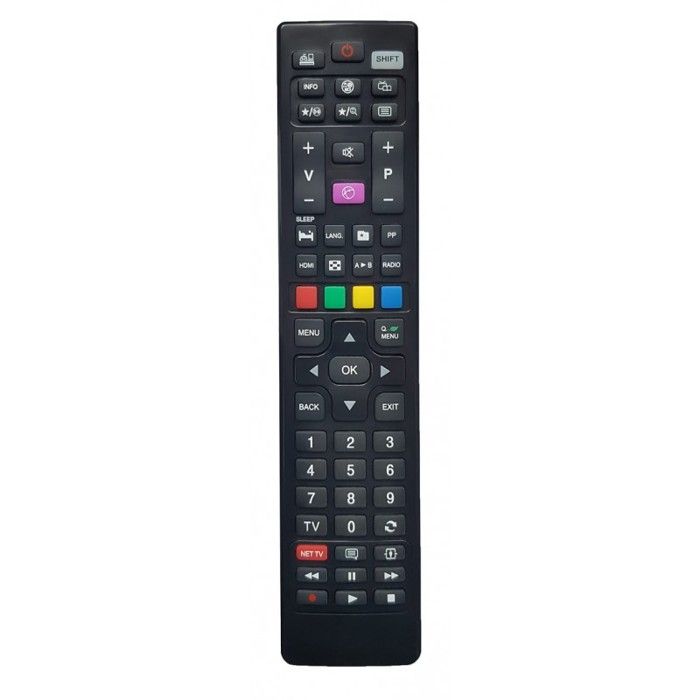 Fernbedienung RC4518P Für Telefunken Smart TV – Kompatibel Mit Vielen Modellen, Infrarot, Mit Klaren Tasten