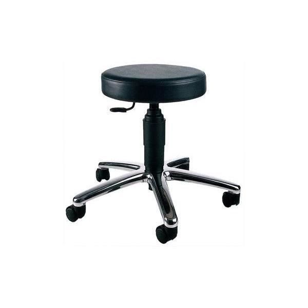 Tabouret tournant - TOPSTAR - TEC 70 - Cuir - Chrome - Réglable en hauteur