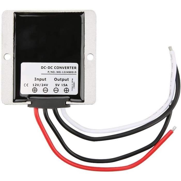 Convertisseur Abaisseur DC 12V/24V Vers 5V 15A 75W - Régulateur De Tension Puissant