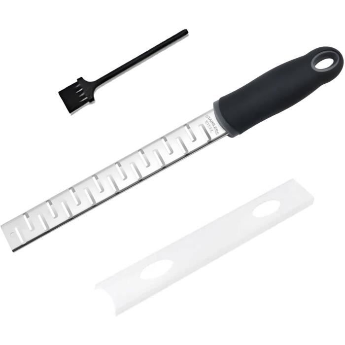 Zesteur Professionnel Inox 304 - Râpe Fromage, Agrumes, Ail - Poignée Ergonomique - Protection Included