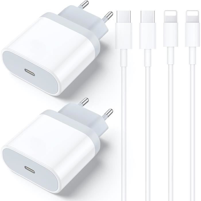 Chargeur Rapide USB C pour iPhone【Certifié MFi Apple】20W PD 3.0