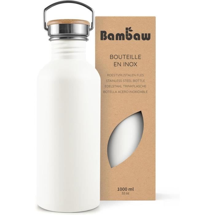 Gourde M tal 1L Bouteille D Eau Blanche Gourde Reutilisable Non gourde-m-tal-1l-bouteille-d-eau-blanche-gourde-reutilisable-non