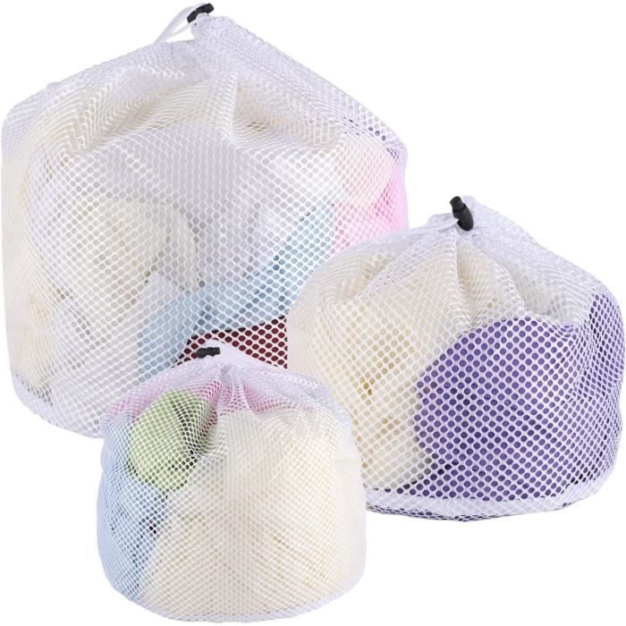 QINGYIWL Lot De 12 Sacs Filet Réutilisables 35x30 Cm - Sacs Légumes Fruits Écologiques Avec Cordon, Sacs Courses Zéro Déchet Respirants Et Lavables
