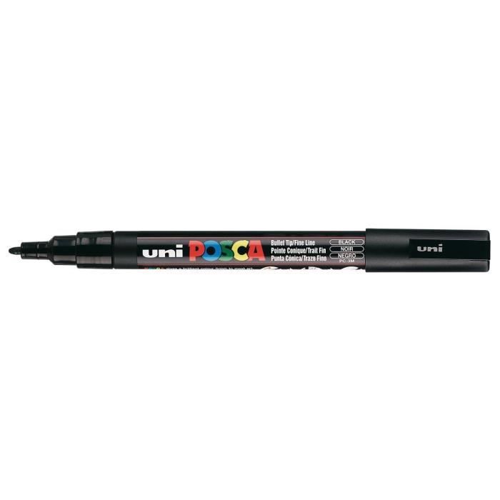 Marqueur Pte conique fine POSCA PC3M 0,9 - 1,3mm Noir