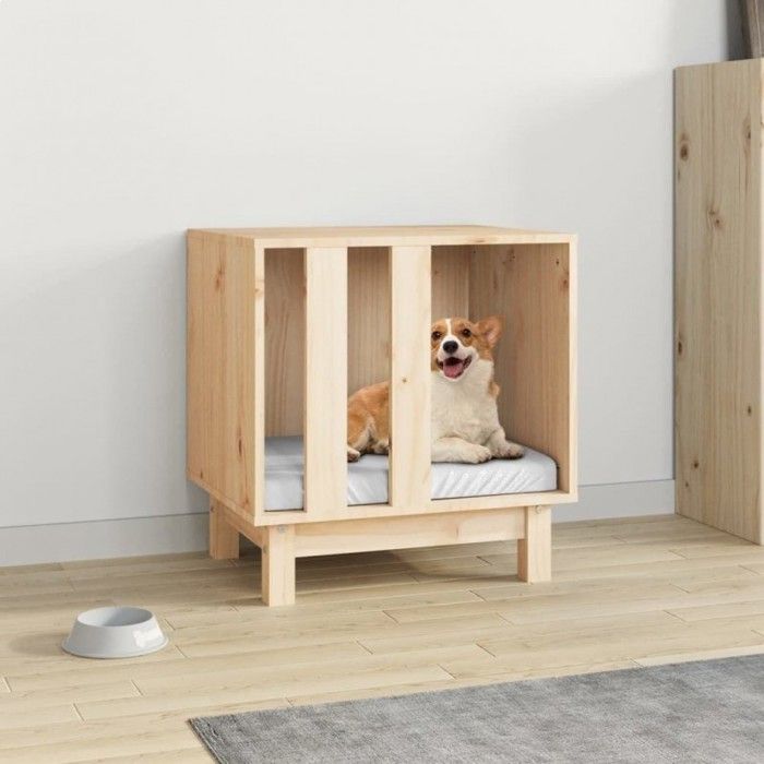 vidaXL Niche pour chien Bois de pin - vue 2