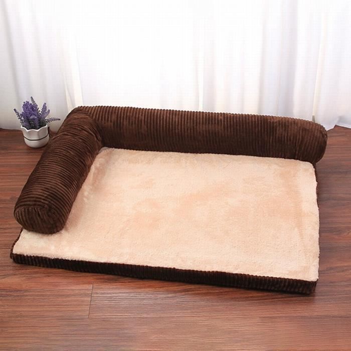 Meilleurs prix pour Coussin Panier Corbeille pour Chien Chat Déhoussable Couchage Souple S-XL brun S(55x45x15cm)