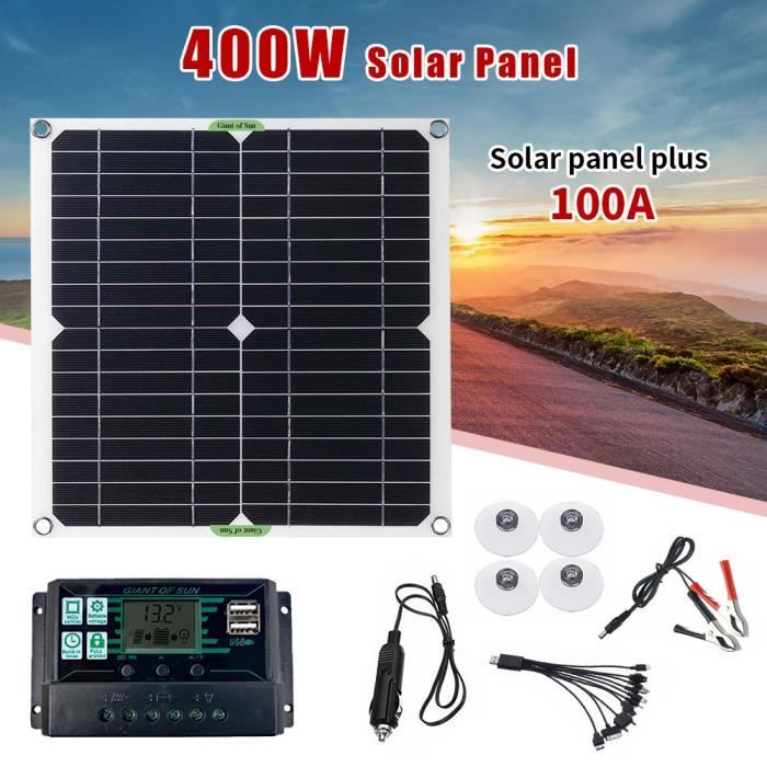 Kit de panneau solaire chargeur de panneau solaire 400W 12V avec contrôleur de charge