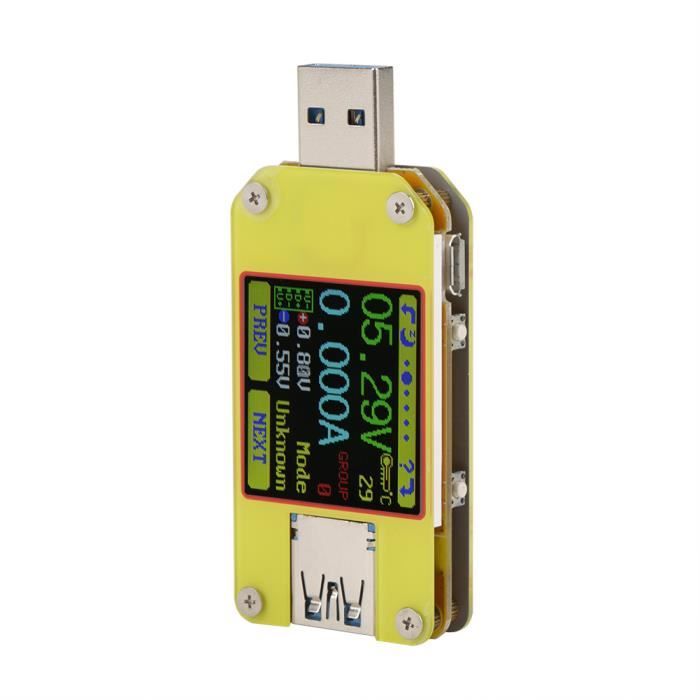 Testeur USB PD3.1 - Multimètre 50V 12A | Compteur Puissance Chargeur Téléphone