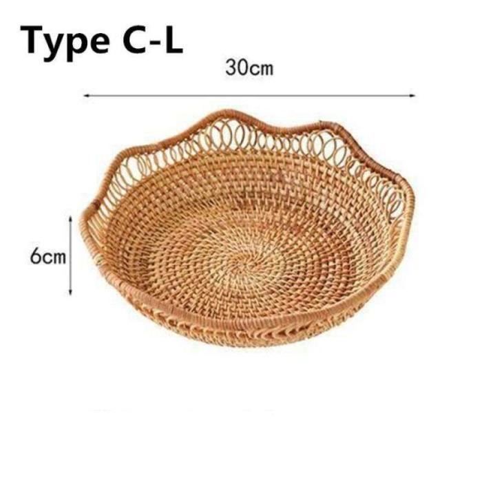 6 Boutons De Tiroir En Rotin Tissé Main - Style Bohème, Vintage, Pour Commode Ou Armoire - 8