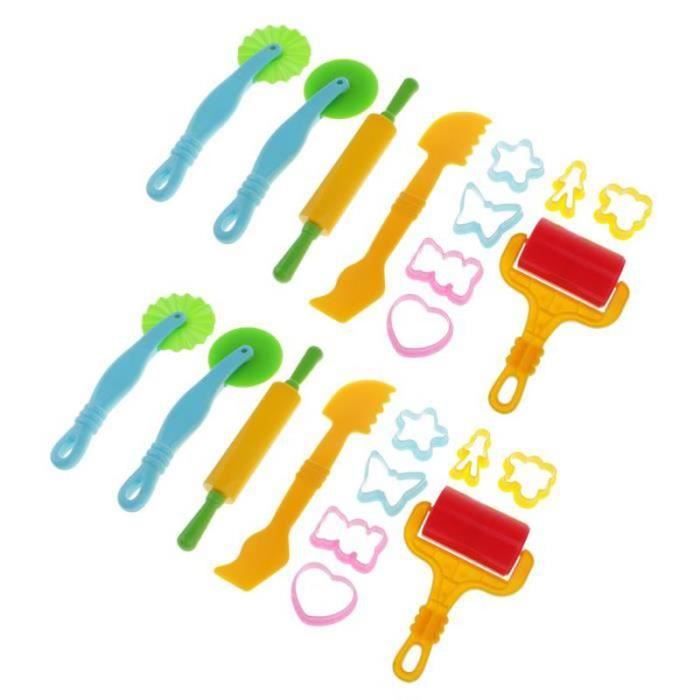 Lot De 6 Outils Pour Pâte à Modeler READY 2 LEARN - Rouleaux, Couteau Et Spatule Pour Enfants