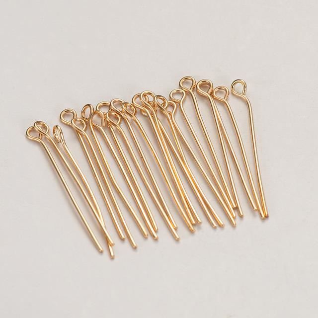 AIGUILLE A COUDRE,Gold Plated-40mm--épingles à Tête Plate 20 60mm