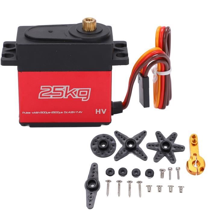 Servo Numérique EMagTech DS3225 25KG Métal Entier 25T - Couple Élevé, Étanche, Rotation 180° Pour RC, Robot, Voiture