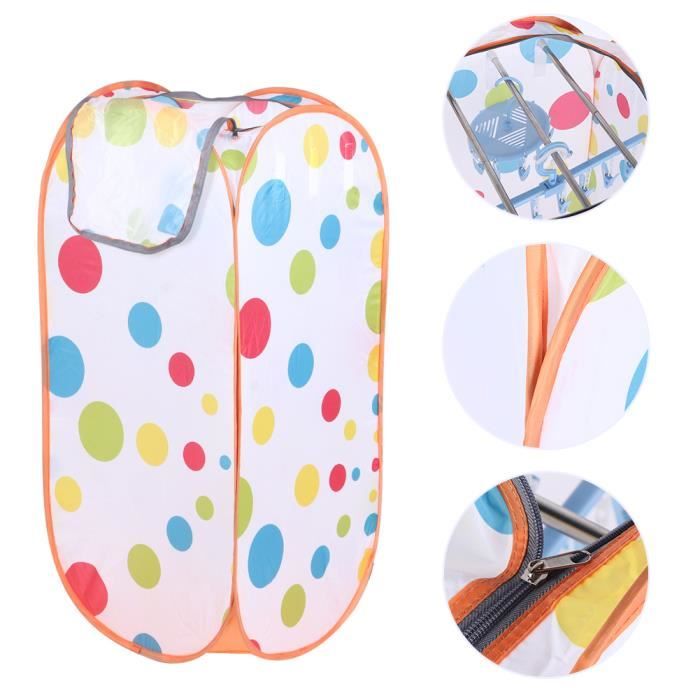 Séchoir pliable à 3 niveaux 68 68 170cm porte-vêtements 360 ° rotatif Sèche-linge pour salle de bain armoires balcons barres de séchage tringles à rideaux de douche, etc (blanc