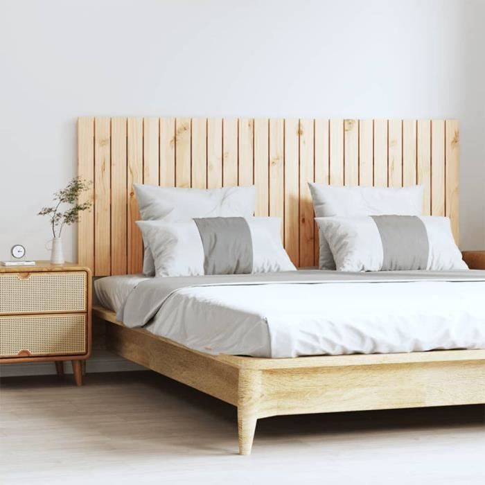 Tête De Lit Murale 140x3x110 Cm Bois Massif De Pin - Design Classique Et Élégant Pour Chambre