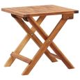Table pliable de jardin 40x40x40 cm Bois d'acacia massif  HILILAND --LIS POIS: 2.8 ★-1