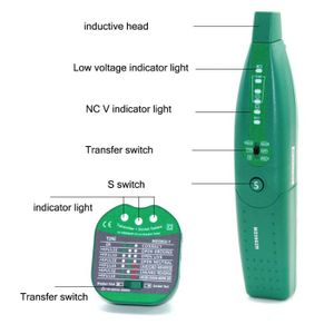 MS5902 Détecteur Disjoncteur + Testeur Prise Électrique US EU - Lampe Poche Intégrée MS5902TD