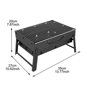 F/ête Vvciic Barbecue Rectangulaire Barbecue Portable en Plein Air Barbecue Au Charbon de Bois Camping Pique-Nique Cuisini/ère Cuisini/ère Barbecue /Étag/ère Barbecue Chariot pour Plage Jardin