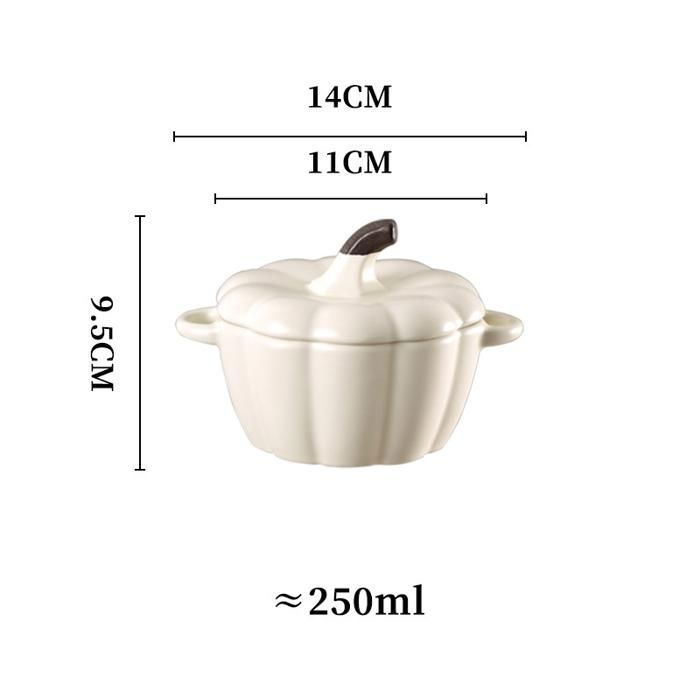 Lot De 6 Mini Cocottes En Céramique Blanche – Forme Courge, Avec Couvercle, Pour Four Et Lave-vaisselle - 11