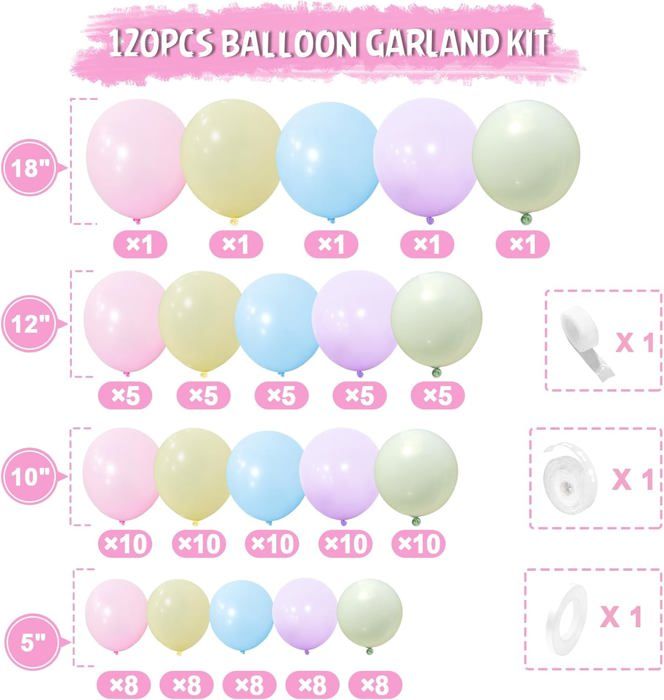 Kit de guirlande de ballons couleur pastel, arche de baby shower bleue et rose - France Kit de guirlande de ballons couleur pastel, arche de baby shower bleue et rose - France